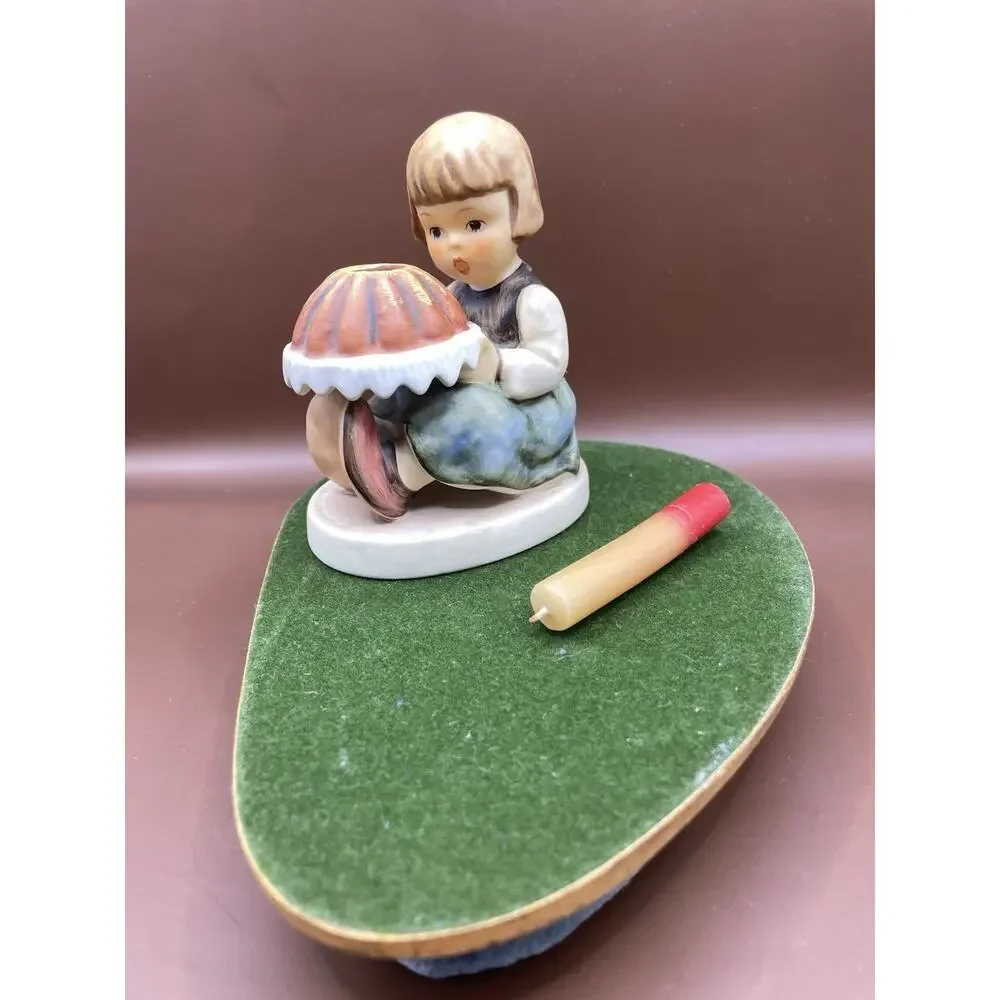 Vintage Goebel Hummel BIRTHDAY CAKE Figurine Candleholder #779 Hum 338 TMK-6 CIB